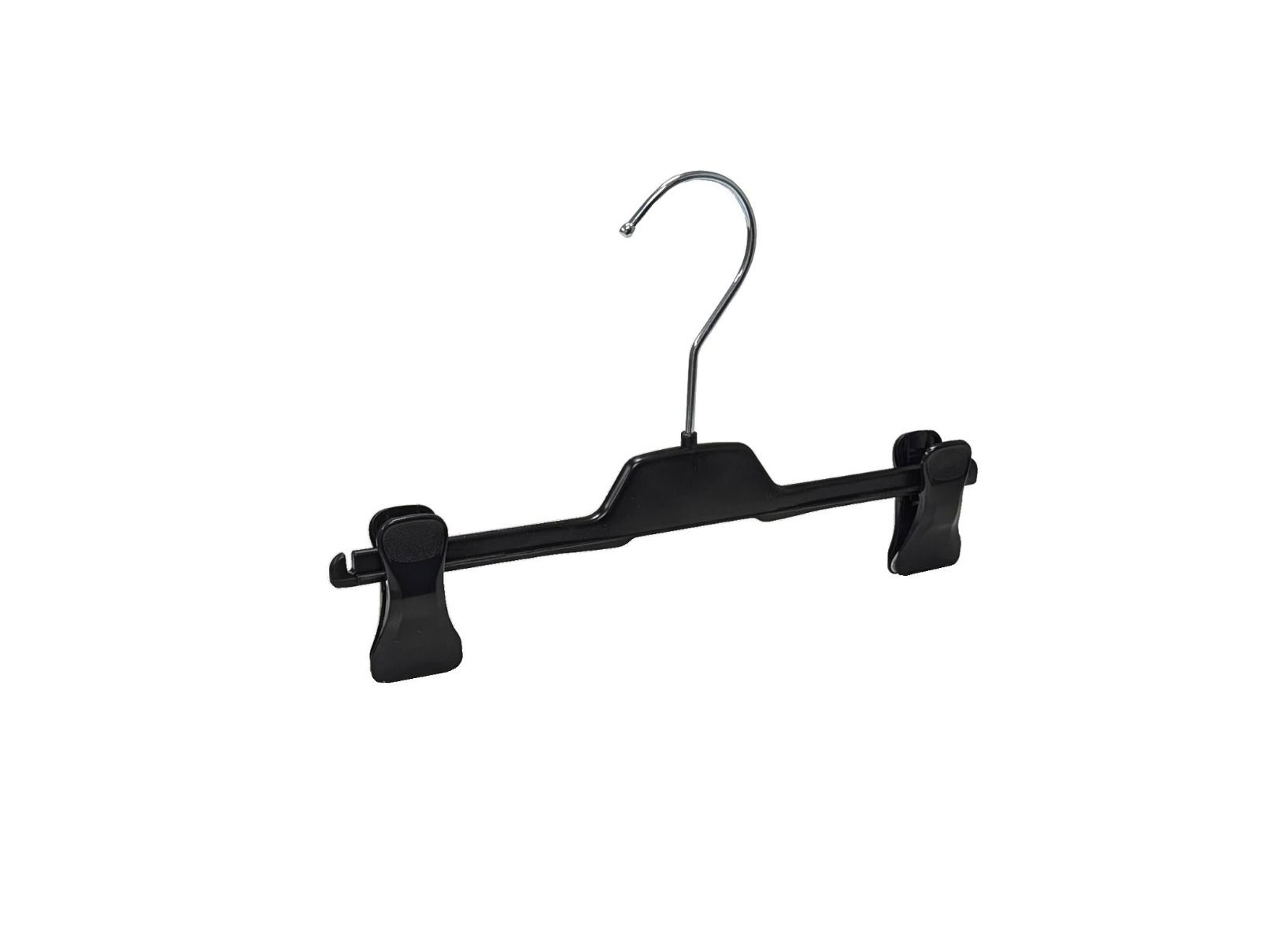Kledinghanger zwart met knijpers 30 cm breed PUC30