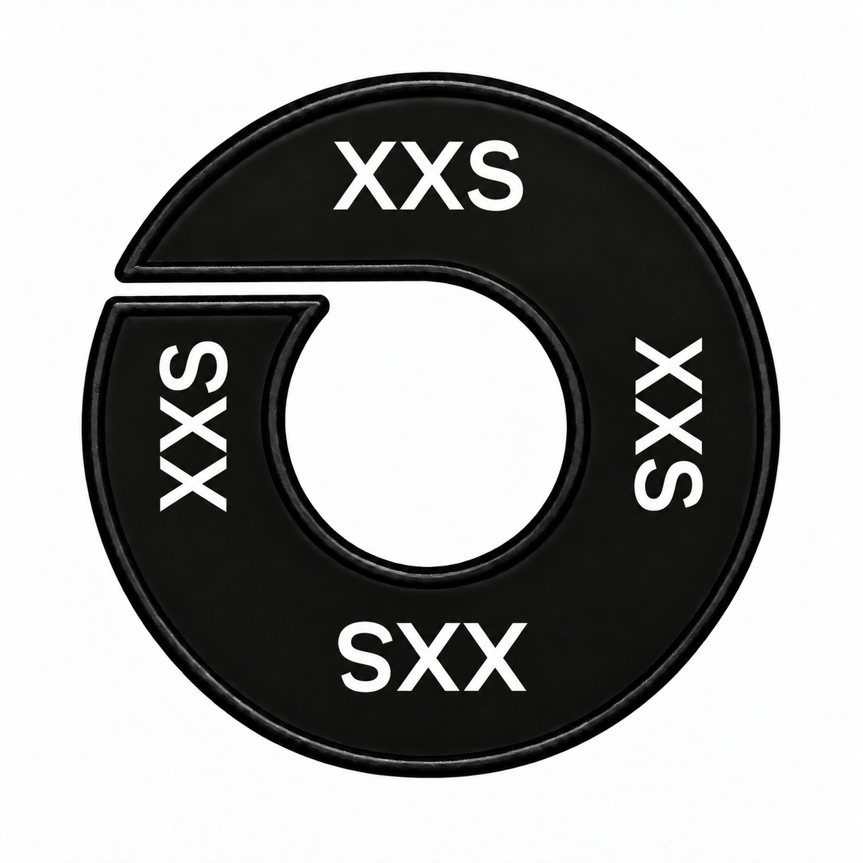 Maatschijf zwart maat XXS