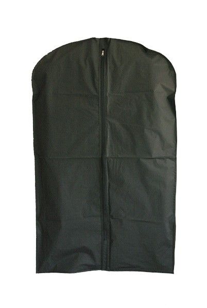 Enkele kledinghoes L 100cm met rits zwart.
