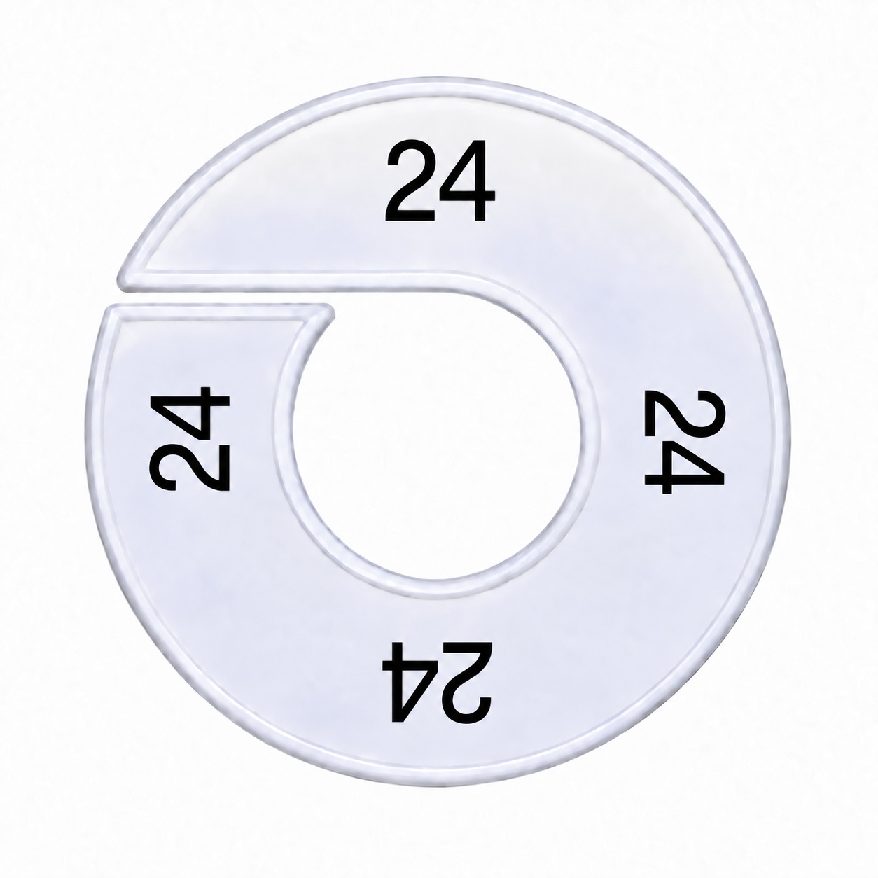 Maatschijf wit maat 24