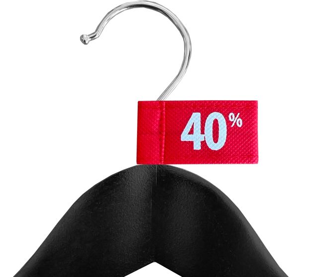 Label aanduider vaantje rood 40%