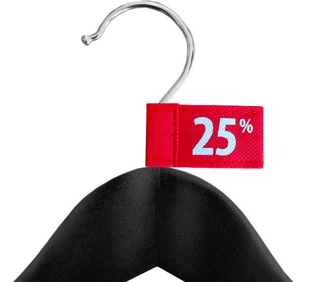 Label aanduider vaantje rood 25%