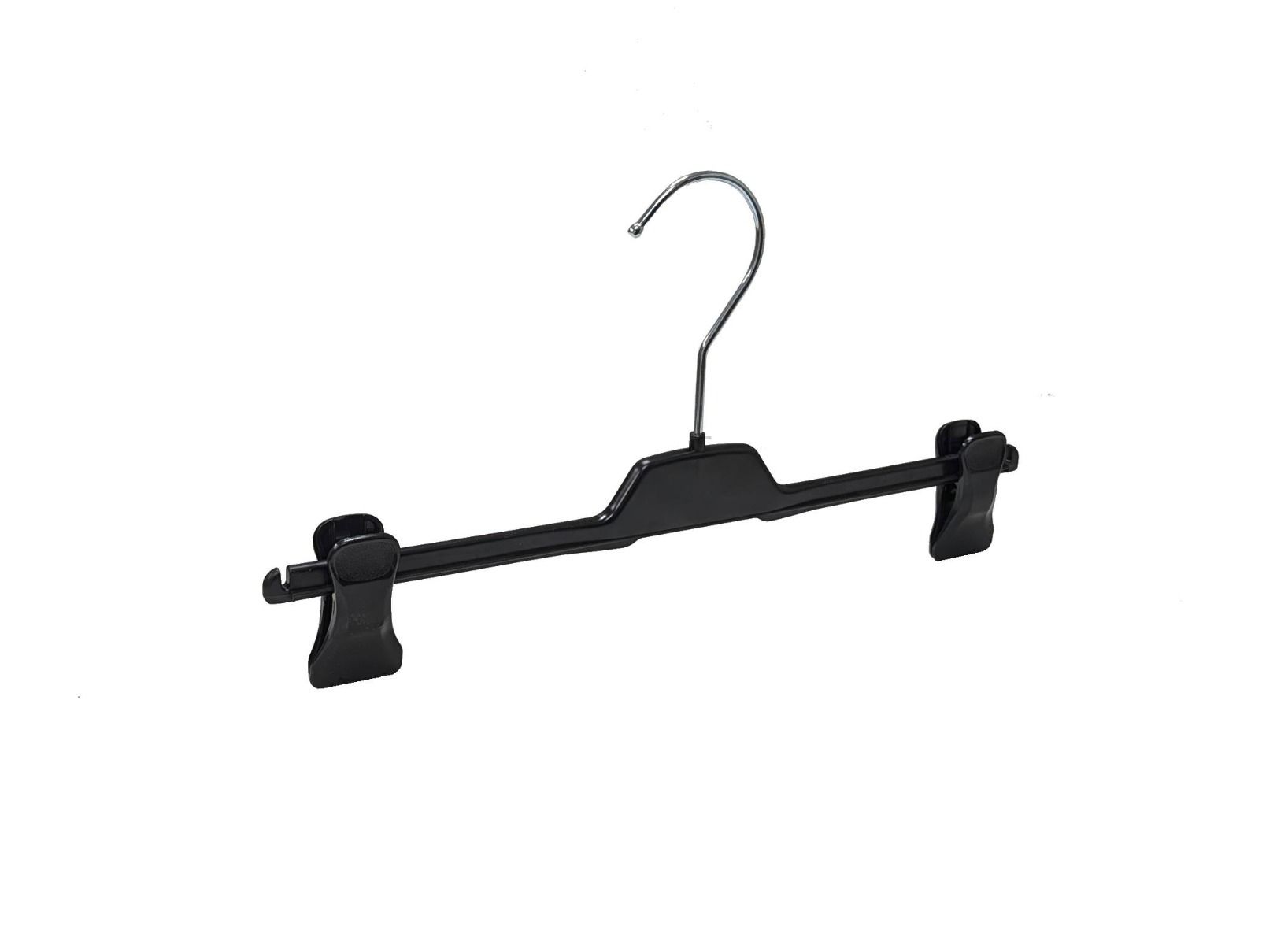 Kledinghanger zwart met knijpers 36 cm breed PUC36