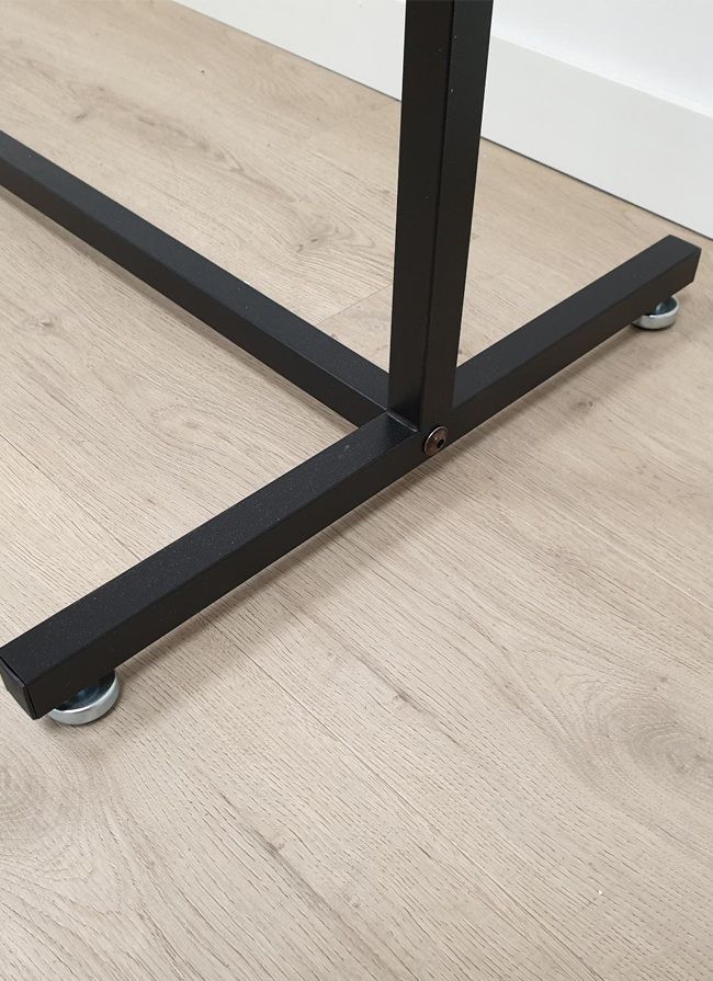 Kledingrek design 98 x 123-187cm verstelbaar zwart detail
